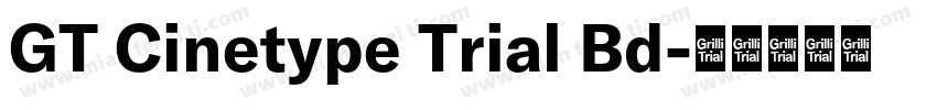 GT Cinetype Trial Bd字体转换
